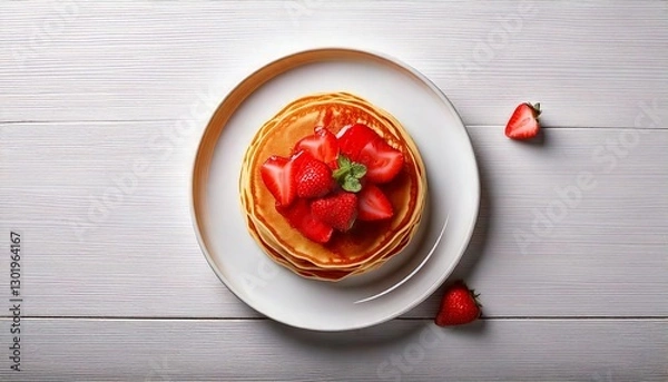 Obraz イチゴのホットケーキ