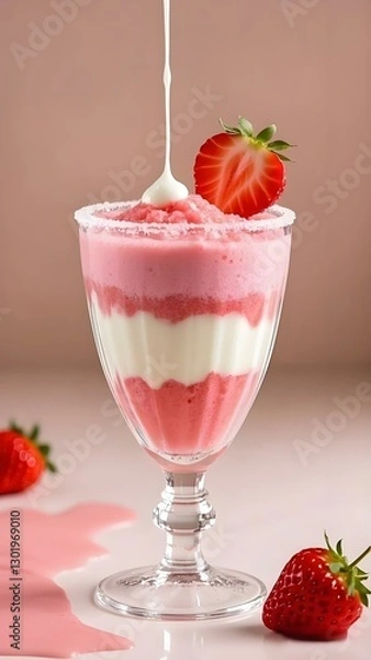 Obraz Strawberry layered dessert video