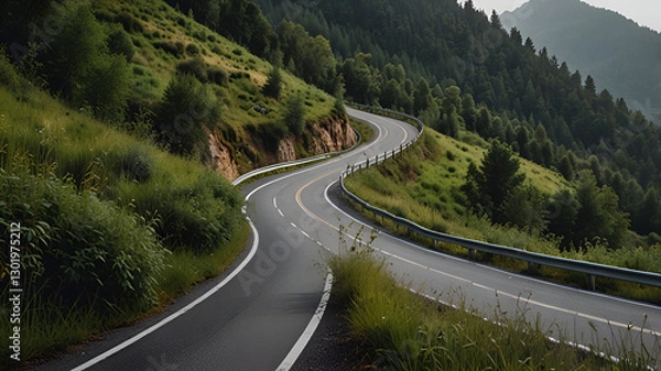 Obraz road to the mountains,
road to the mountains 3D image