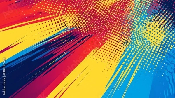 Fototapeta Vibrant Abstract Design With Bold Colors and Dynamic Shapes for Modern Art Enthusiasts