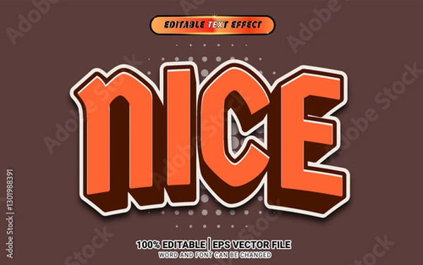 Fototapeta 3d nice retro bold text effect template