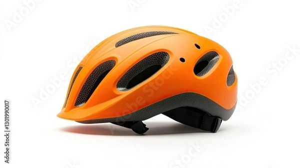 Fototapeta Children's bicycle helmet, designed with extra padding and secure straps for safety, isolated on a white background.