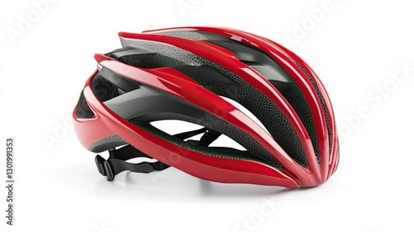Fototapeta High-performance road cycling helmet, with a precision-fit system and enhanced aerodynamics, isolated on a white background.