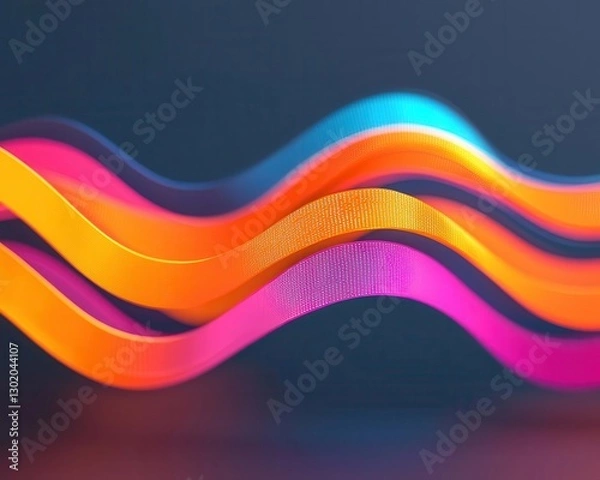 Fototapeta Abstract waves of financial data supporting public projects, State Enterprise Bonds, steady economic growth