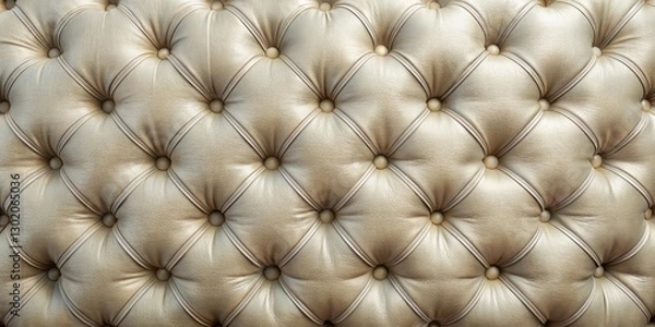 Fototapeta Luxurious Textured Upholstery with Buttons and Pleats Design