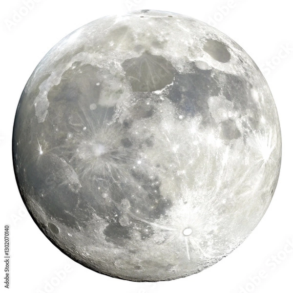 Obraz Moon isolated on transparent background  