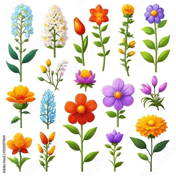 Obraz set of flowers