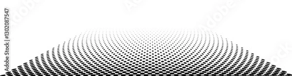 Obraz Black dots halftone vector background element.