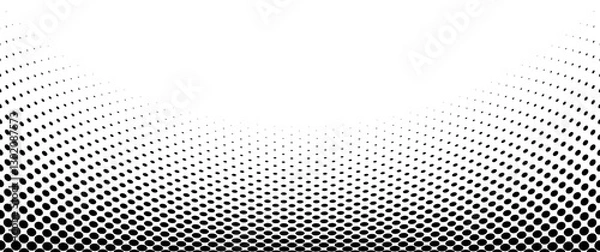 Fototapeta Black dots halftone vector background element.