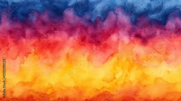 Fototapeta Watercolor sunset gradient texture