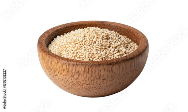 Obraz Sesame seeds in wooden bowl