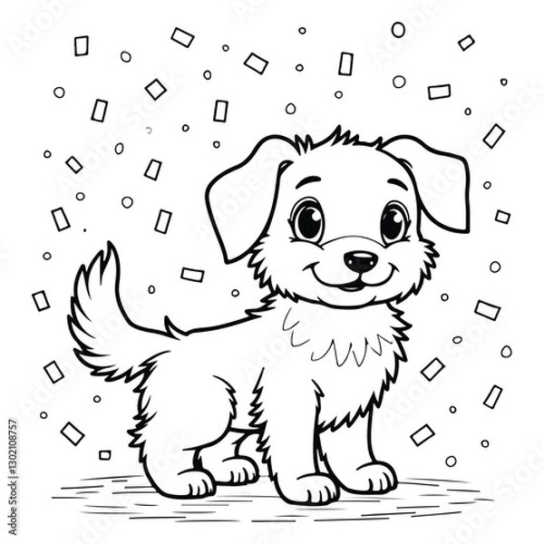 Fototapeta coloring page dog