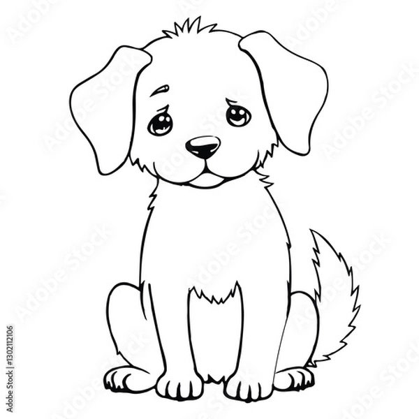 Fototapeta coloring page dog