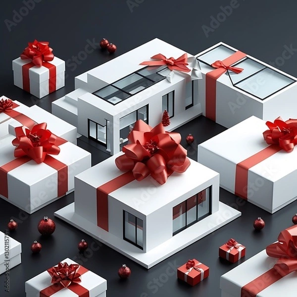 Obraz christmas gift boxes