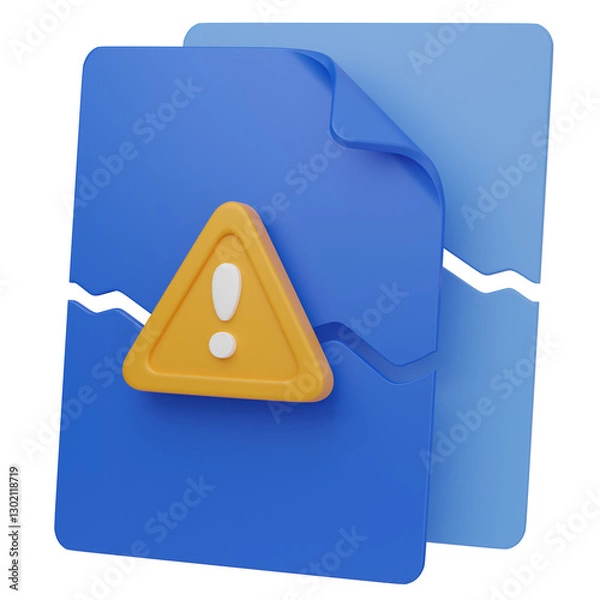 Obraz Broken File 3D Icon