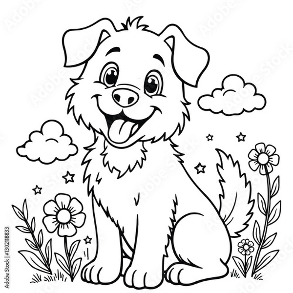Obraz coloring page dog