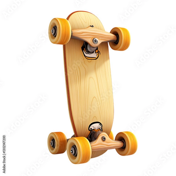 Fototapeta skateboard cartoon isolated on white background full depth of field 