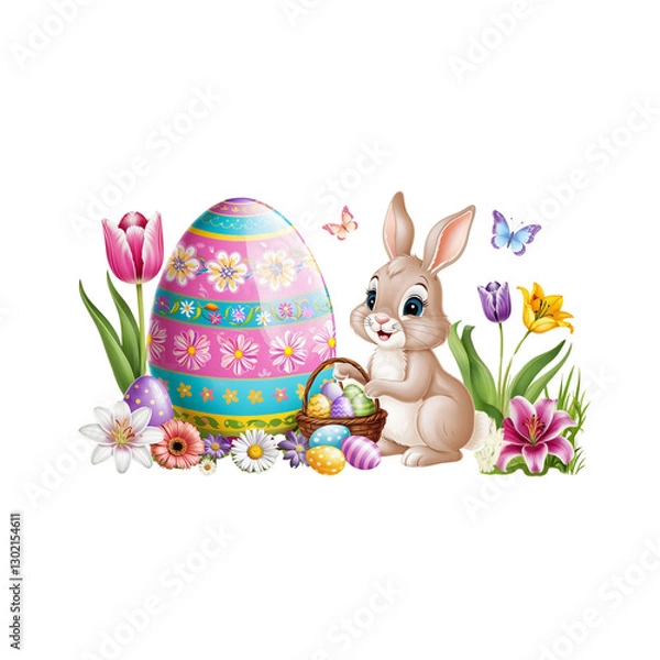Fototapeta Easter Egg and Bunny Celebration