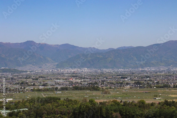 Fototapeta 松本盆地（長野県安曇野市）