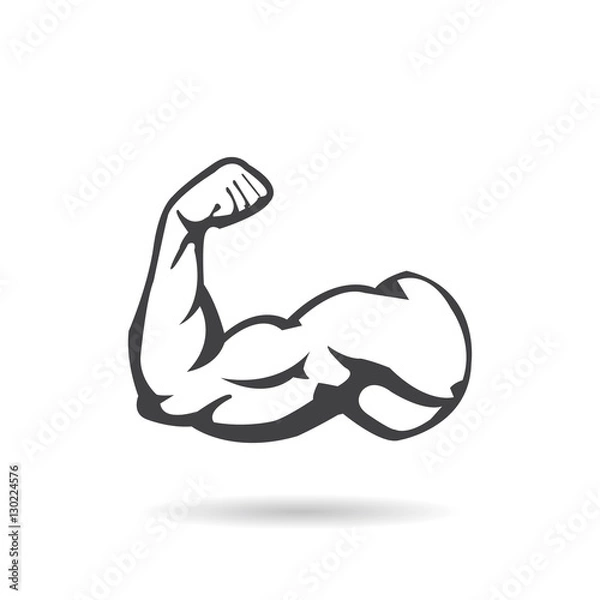 Obraz Muscle icon with shadow