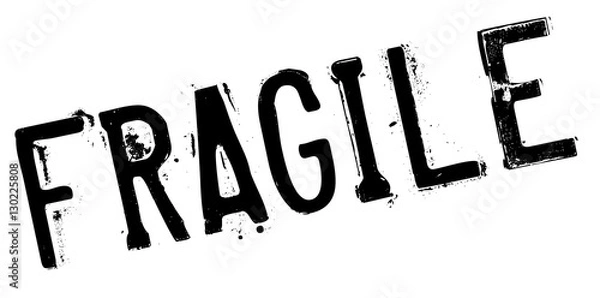 Obraz Fragile rubber stamp. Grunge design with dust scratches. Effects can be easily removed for a clean, crisp look. Color is easily changed.