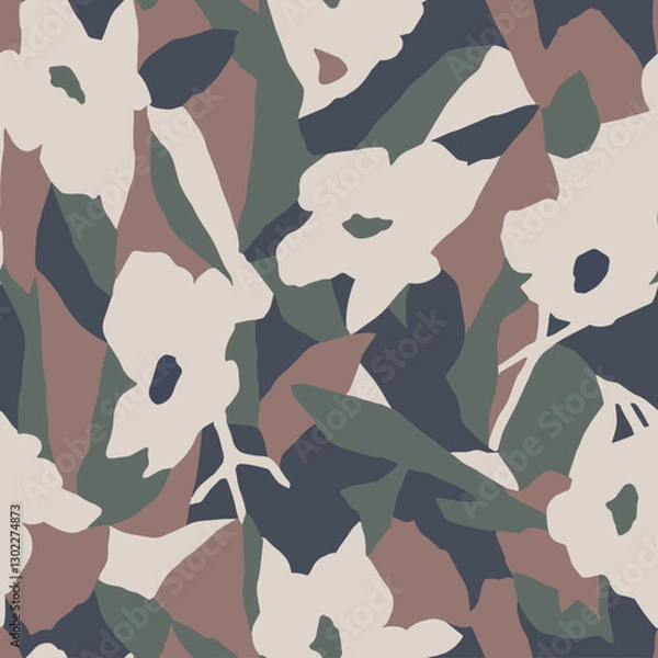 Fototapeta Vector abstract artistic floral seamless pattern