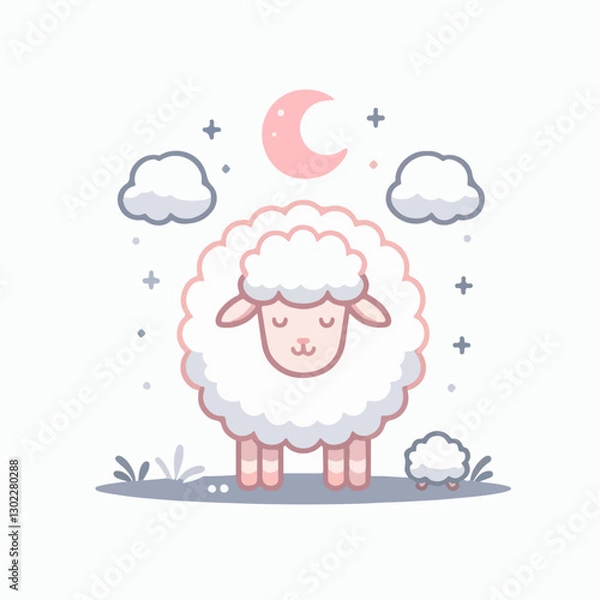 Obraz funny sheep cartoon