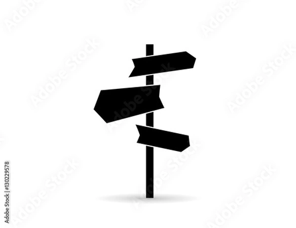 Obraz Icon signpost. Directions to different places.