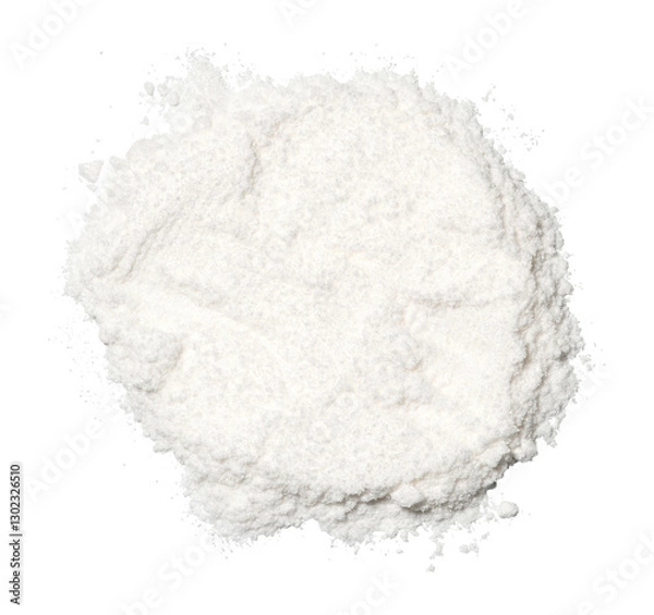 Fototapeta Coconut Oil MCT Powder On Isolated PNG Transparent Background. Cut-Out Clipping Path With Adobe Photoshop Pen Tool . PNG Transparent Cocoa Powder . PNG Powder 