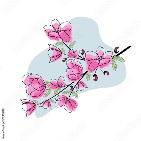 Obraz cherry blossom branch