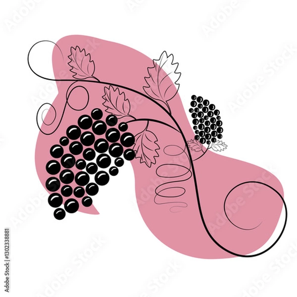 Obraz black and white currant