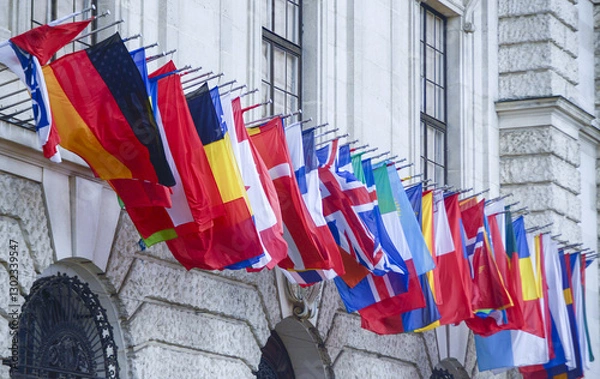 Obraz Organization for Security and Co-operation in Europe flags
