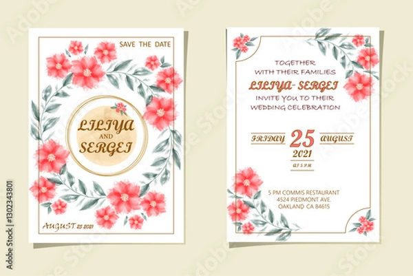 Obraz wedding invitation card