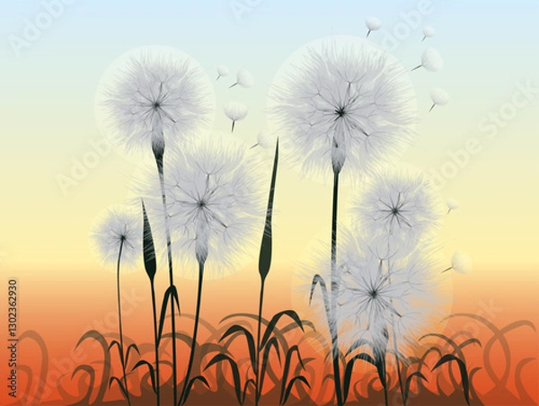 Obraz dandelion in the grass