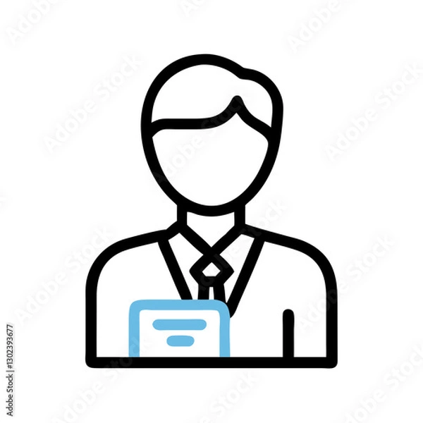 Fototapeta Businessman holding a document in a professional setting
