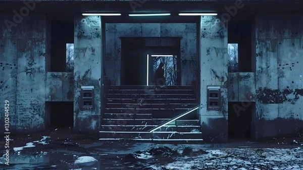 Fototapeta 荒廃的なSF風の画像 161 Generative AI