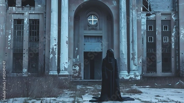 Fototapeta 荒廃的なSF風の画像  Generative AI