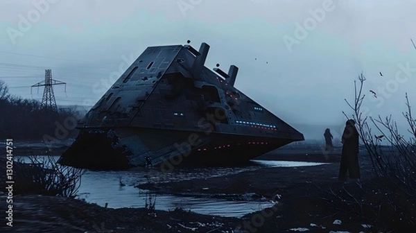 Obraz 荒廃的なSF風の画像 169 Generative AI