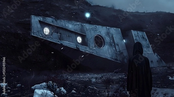 Fototapeta 荒廃的なSF風の画像 183 Generative AI