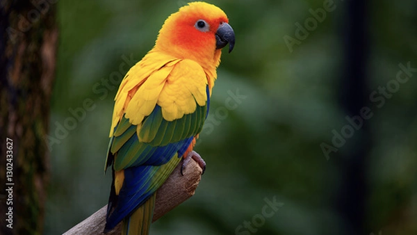 Fototapeta red and yellow macaw