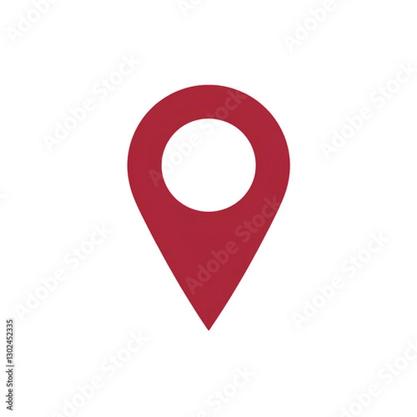 Obraz Red Location Pin Icon Isolated on Transparent Background PNG