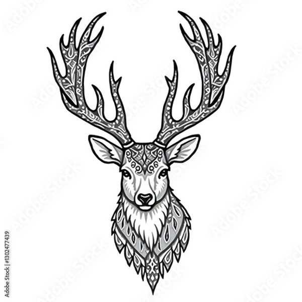 Fototapeta deer head vector