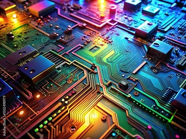 Fototapeta Abstract Circuit Board Technology Backgrounds - Digital Art