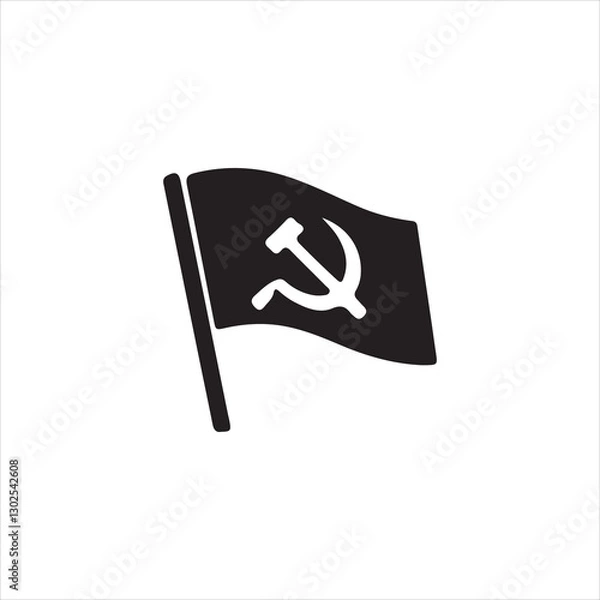 Obraz black and white flag