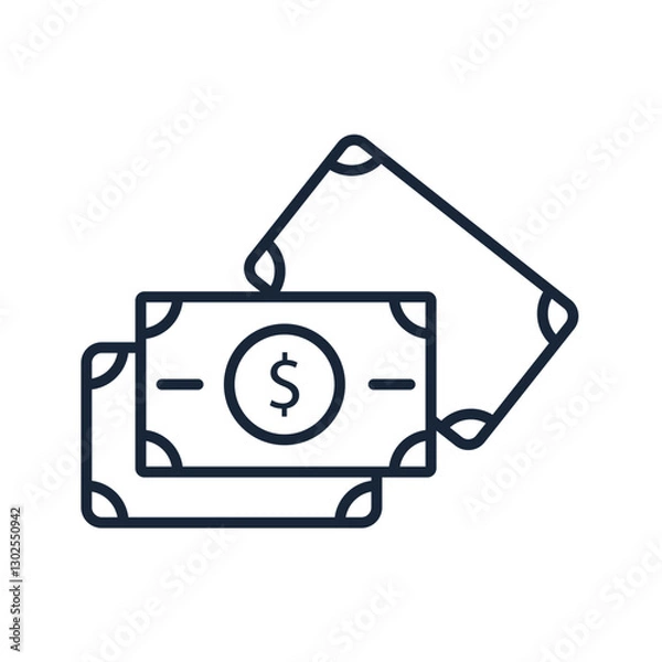 Fototapeta money icon collection .design style with background