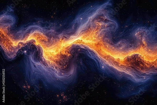 Fototapeta Stunning Colorful Nebula in Deep Space with Vibrant Swirling Patterns