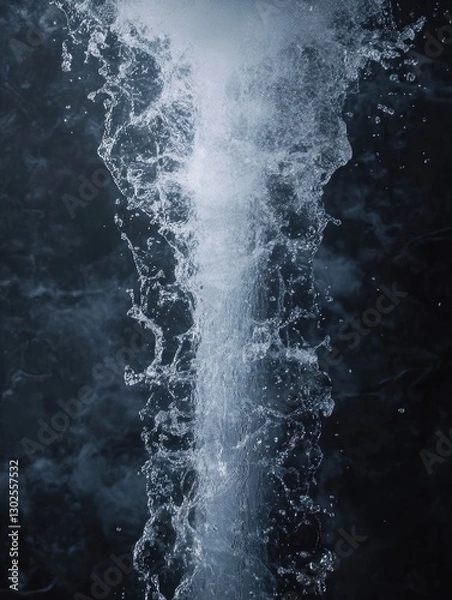 Fototapeta Dynamic Water Cascade, A Mesmerizing Display of Liquid Motion and Purity