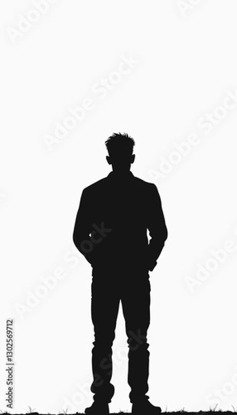 Obraz Person in solitude with a blank background