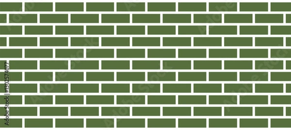 Fototapeta Green brick wall texture background