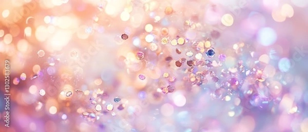 Obraz Iridescent Confetti: Sequins in Soft Light 